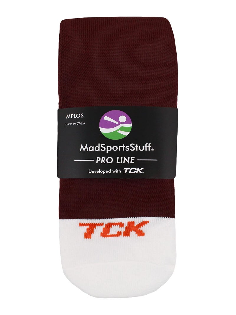 MadSportsStuff Pro Line Over the Calf Baseball Socks (Maroon, Small) - Image 2